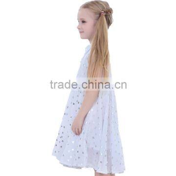 Fashion Design Wholesale Little Baby Girls Sleeveless Dresses With Print Heart photo-3