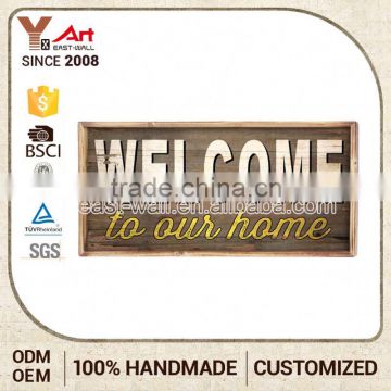 Customized Logo Printed Craft Art Painted Rustic Signs Wood Craft Shapes