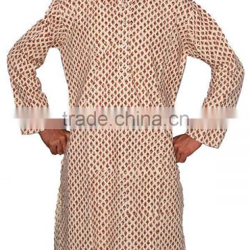 Cotton Block Printed Gents Long Kurta/Ladies Kurti in Jaipur India