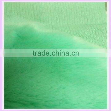 100% acrylic super soft fake fur velboa clothing fabric green navy blue customize