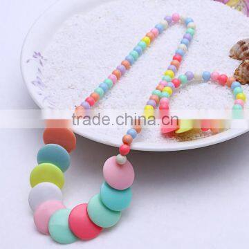 Hot Sale In Summer Kids Cute Princess Macaron Color Plastic Jewelry Set