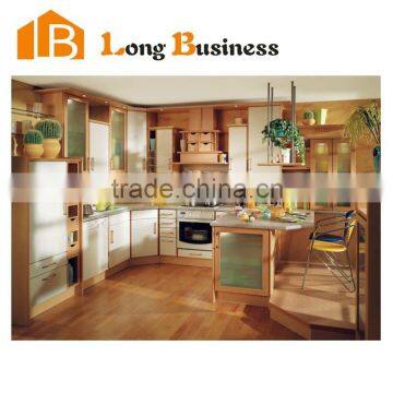 LB-JL1145 Custom-made kitchen cabinet, white shaker kitchen cabinet, american style solid wood kitchen design