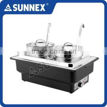 SUNNEX Special Price Creative Full Size Water Pan Stainless Steel Bain Maries 4LTR x2 CE Approved Electric Chafing Dish