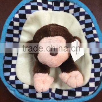 Cute monkey Shape customized Plush Animal Backpack for Little Girl/boy