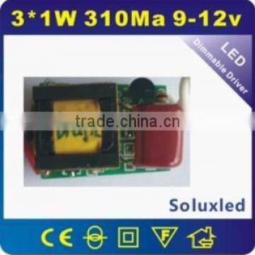 0-10v 3*1W dimmable led power supply high power on sale