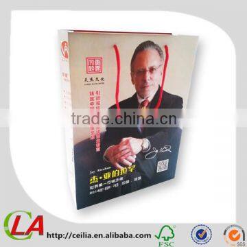 Photo Printing Custom Design Book Packaging Bag For Promotion