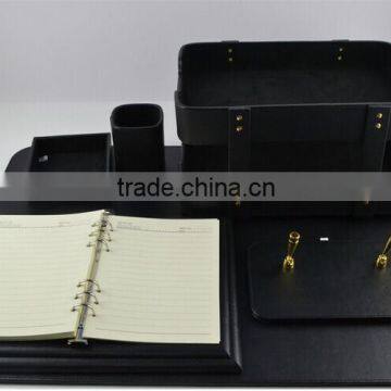 Europe style pu leather desktop storage box & pen case & desk mat