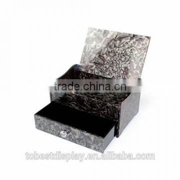 luxury marble color 2 tiers acrylic consumable box,acrylic hotel amenities