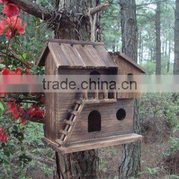 fir wooden bird house