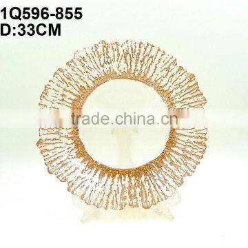 13 Inch Wholesale Charger Plates in Color Painted by Spinning in Cheap Price photo-6