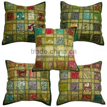 CUSHION COVERS DECORATIVE HANDKNITTED barmeri rajasthani village crafts cushion covers indian ethnic womens made cushion covers