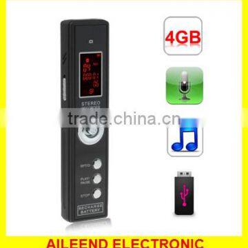 Support Telephone Recording Monitor Digital Voice Recorder with MP3 Player Function