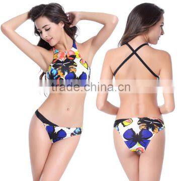 Sexy Women's Bikini Set Push-Up Bra Swimsuit Butterfly Beachwear