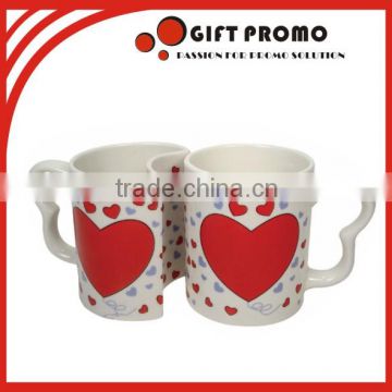 Heart Shape Ceramic Couple Mug