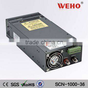 CE ROHS SCN-1000-36V dc led driver parallel SMPS 80a 36v led driver