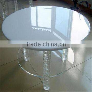 clear round transparent acrylic table