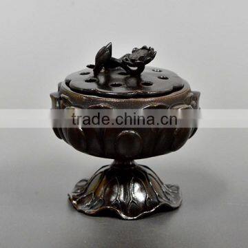 Original and Beautiful metal art Lotus Incense burner for interior decoration , different color also available