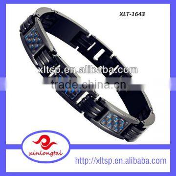 Fashion men's stainless steel Link Bracelet hand chain bangle silicone titanium energy bracelet