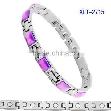 XLT-2715 hot new products for 2015 fashion stainless steel bracelet jewelry, v care magnetic bracelet