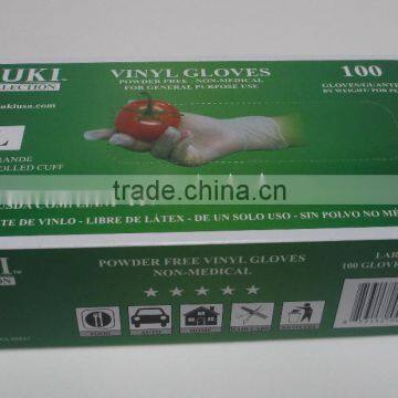 Kuki Collection Powder Free Vinyl Gloves - Large - 20' Container photo-3