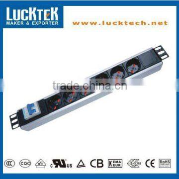 19" 1.5U 6 WAY ITALY TYPE WITH CIRCUIT BREAKER