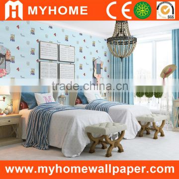 New designer wallpaper for boys room decoration, children PVC wallpaper