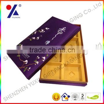 embroideried mooncake box ,high quality ,nice design ,customized size