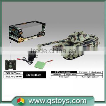 hot sell 7 functions R/C toys big military tank toy with EN71