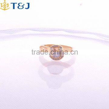 2016 Wholesale Simple Gold Plated Jewelry ring Fashion Zircon Rings For Women