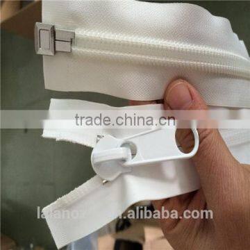 2015 New Top Quality 10# Big Size 4m Long Nylon Water Resistant Zipper in White for Wholesale photo-5