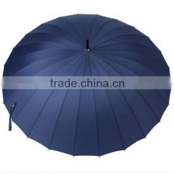24 Inch 24K Dark Navy Blue Plain Straight Nulti Color Umbrella With Hook Handle