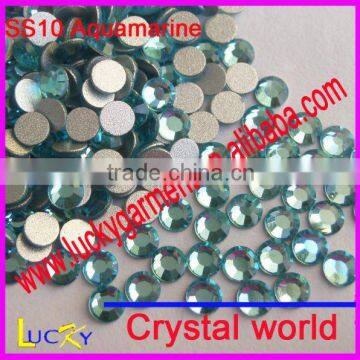 flat back rhinestone DIY nailart decoration crystal ss10 3mm aquamarine