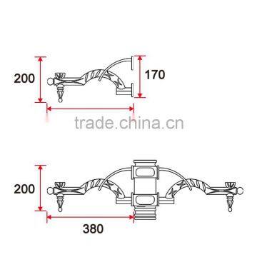 D033 Outdoor Post Light Cast Aluminum Lamp Arm photo-2