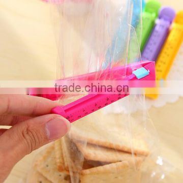 Hot sale Colorful Food Plastic Bag Seal Sealing Clip Clamp Sealer With date / food bag clip