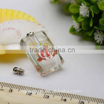 China Factory Customized 3D Photos Crystal Perfume Bottle Pendant Kartoon Monkey DIY Rice Art Pendant for Children Necelace photo-5