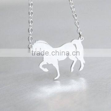 Most Pop Sterling Silver Running Horse Necklace
