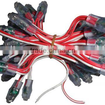 RED color led 12mm node,through-hole type,injection made,IP65 rated;DC5V input;0.1W;50pcs a string