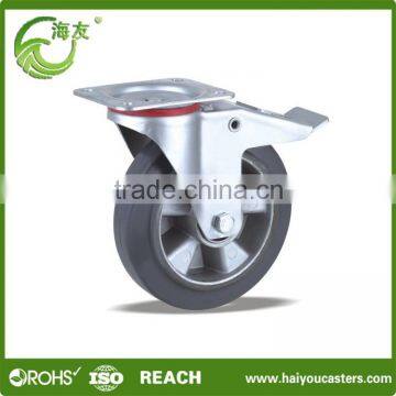 trustworthy china supplier rubber caster with brake