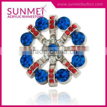 Wholesale Large Plastic Button With Rhinestone photo-2