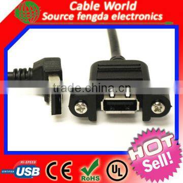 USB A Extension Cable Panel Mount