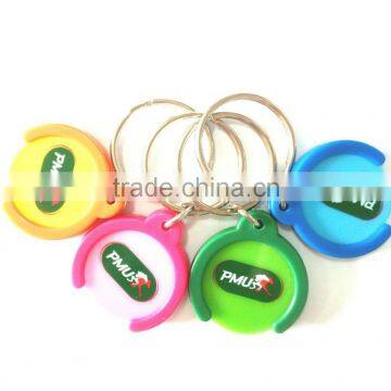 mini customized trolley coin keychain