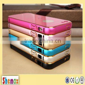 High quality wholesale 2 in 1 aluminum metal case for apple iPhone SE