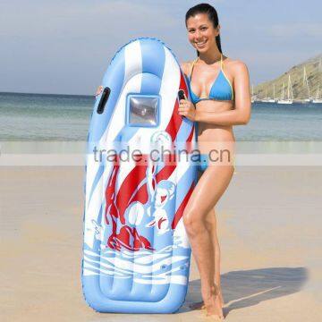 promotional pvc inflatable kickboard swimming board surfboard/ towable air mattress