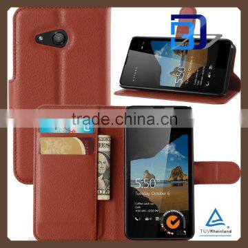 Alibaba Chinese Supplier Magnetic flip leather wallet case with card slots For Nokia Lumia 550 stylish case factory price