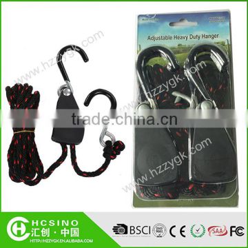 1/4 Inch grow light hanger rope ratchet with SS hook in wholesale cheap price