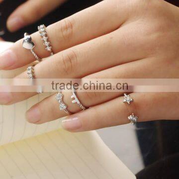 Wholesale Women Trendy 6 PCS Finger Ring Set photo-2
