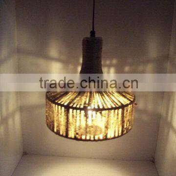 Jute Pendant Lamp Wheel Shape
