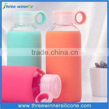 Hot new products for 2015 drinking water bottle with silicone cup cover