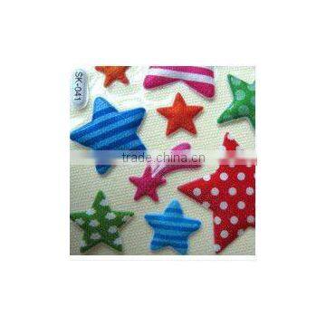 Custom made star shape puffy sticker