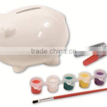 Kids DIY Toy Painting and Decorating Your Own Piggy Bank photo-2